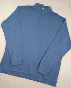 Maglione Peter Millar Crown Comfort Interlock 1/4 Zip Uomo XL Blu Chiaro - Foto 1 di 9