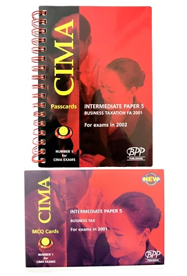 CIMA Revision Cards & Flash Cards Business Tax - P5 Revision Study - Image 1 of 4