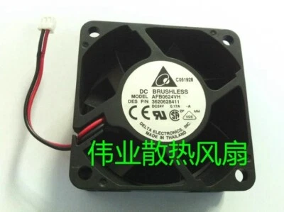 Delta AFB0624VH 6025 24V 0.17A Double Ball Bearing Inverter Cooling Fan - Image 1 of 3
