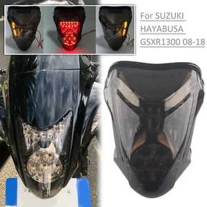 Smoke LED Tail Light Turn Signals For Suzuki Hayabusa GSX1300R 2008-2020 - Picture 1 of 10