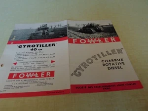 Prospekt Brochure Raupentraktor LEEDS FOWLER CYROTILLER 40 PS - Bild 1 von 2