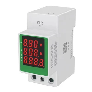 Electric Power Meter Monitor Watt Power KWH Din Rail Voltmeter AC 110V 220V 100A - Picture 1 of 11