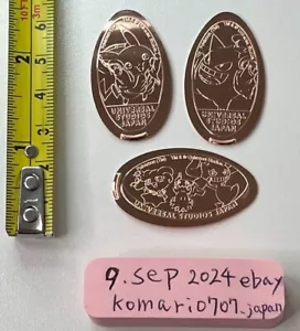 Pokemon Pikachu Genger complete 3 metal plate halloween 2024 usj japan limited - Picture 1 of 5