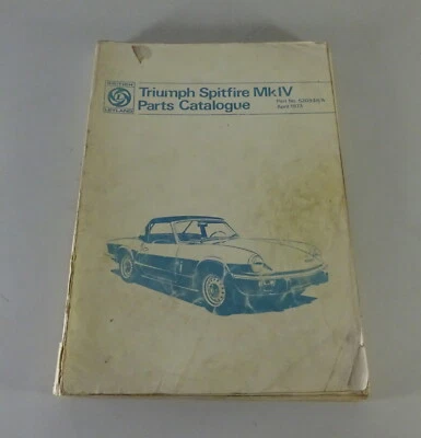Catalogo Parti Triumph Spitfire Mk. IV 1970-1974 Dal 1973 - Immagine 1 di 4