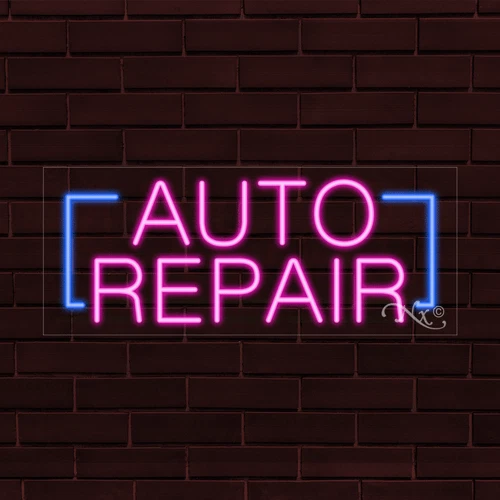 BRAND NEW "AUTO REPAIR" w/BORDER 30x12X1 INCH LED FLEX INDOOR SIGN 30209 - Image 1 of 1