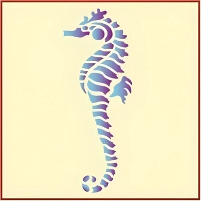 PLANTILLA DE CABALLITO DE MAR - Animales de criaturas de vida marina - La plantilla ingeniosa Foto 1 de 4