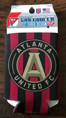Atlanta United FC Logo Can Cooler Soccer MLS ATL Beer Can Cooler Free Shipping Cover