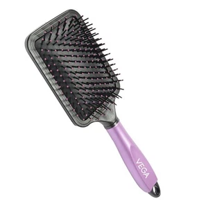 Vega Paddle Hair Brush For Men and Women Black with Purple Handle  (1 Pcs) - Picture 1 of 8