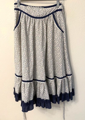 VTG 70s Gunne Sax Jessica's Gunnies midi floral skirt prairie cottage size S - Image 1 of 4