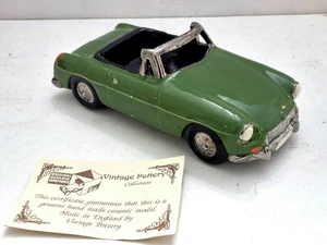 Vintage Pottery MGB Cabrio Handmade Keramik Modellauto Made In England 7,25" - Bild 1 von 19