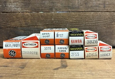 Lot of 11 Vintage Misc Raytheon GE Sylvania  Electronic Tubes Untested - Image 1 of 4