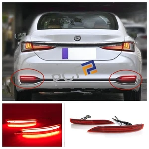 For Lexus ES 2019-2023 2020 2022 Red  LED Rear Bumper Reflector Light Lamp Brake - Picture 1 of 14