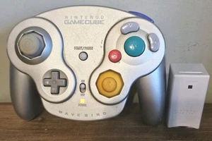 Nintendo Gamecube Wavebird Wireless Controller with Receiver Silver Tested-Works - Picture 1 of 22