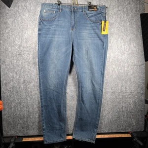 MBX Denim LA Mens Blue Jeans Athletic Taper Stretch Size 38x32 NEW NWT  - Picture 1 of 21