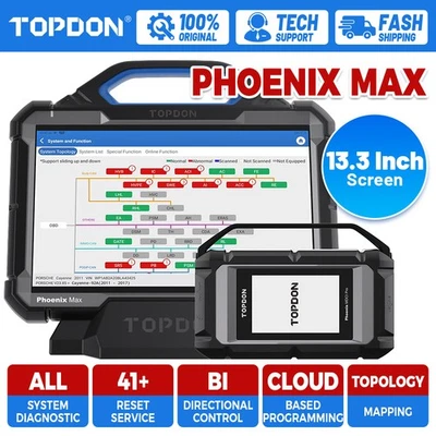 TOPDON Phoenix Max OBD2 Scanner Bidirectional Control ECU Programming OE-Level Foto 1 de 4