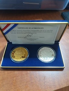 442nd RCT Bronze/Silver Commemorative Coin Set .999 - Picture 1 of 5