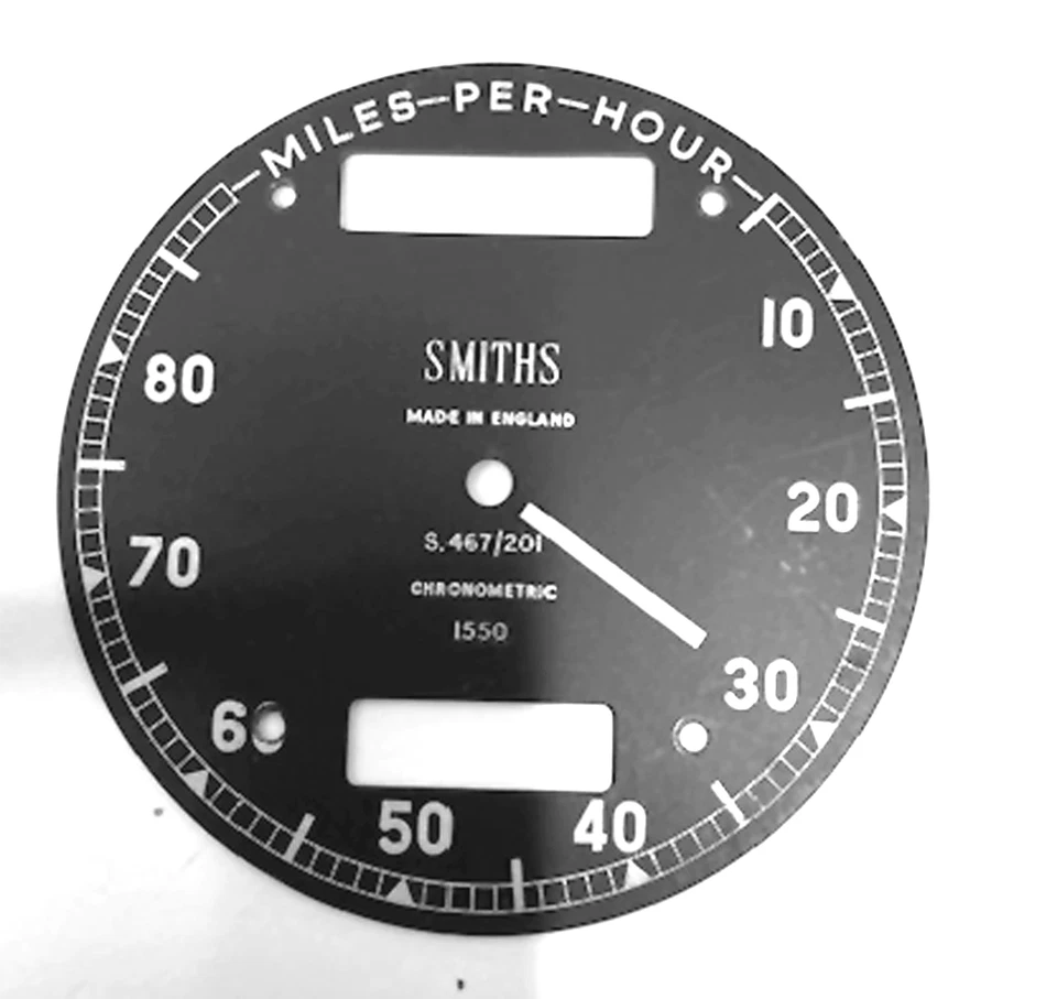Smiths original 90mph trip chronometric speedometer dial (S467/201) N.o.S. - Image 1 of 1