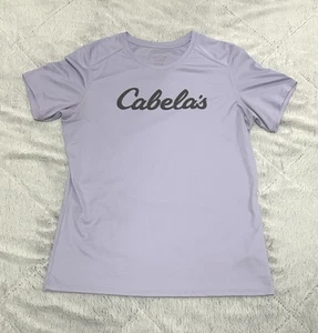 Camisa Cabelas Mujer Manga Corta Mediana Dri Fit Excelente Estado Púrpura - Imagen 1 de 8