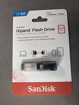 SanDisk iXpand 64GB USB 3.0 And Lightning Flash Drive For iPhone and iPad And PC - Image 1 of 2