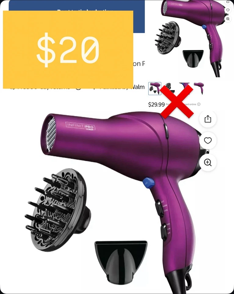 Conair Magenta Soft Touch AC Motor Salon Professional Hair Dryer - 1875 Watts - Image 1 of 4