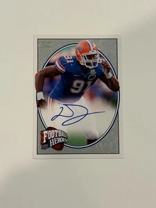2008 UD Football Heroes #135 Derrick Harvey - Rookie Auto Platinum /15 - Florida - Picture 1 of 3