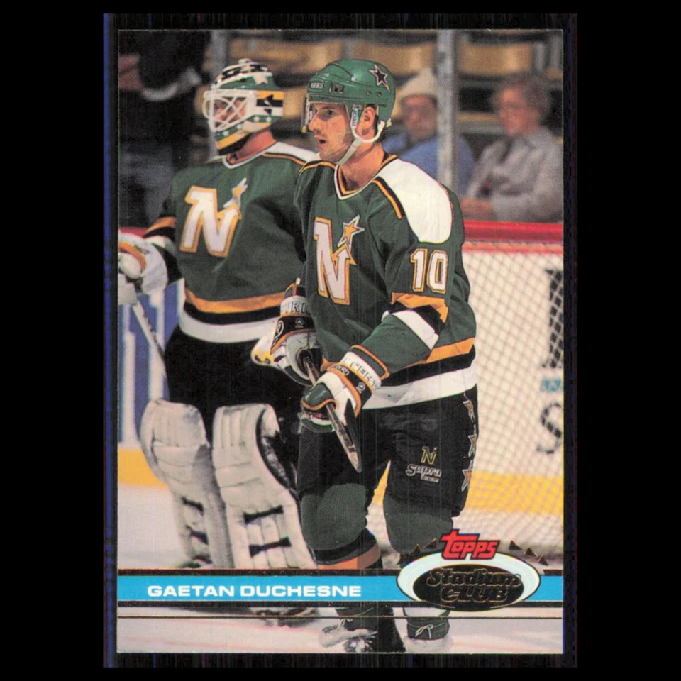 Gaetan Duchesne #153 1991 Topps Stadium Club Minnesota North Stars Hockey Card - Image 1 of 3