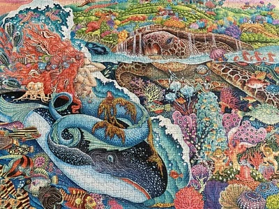 RAVENSBURGER - Thalassic Tale - 2000 Piece Jigsaw - DONE ONCE, PRISTINE - Image 1 of 4