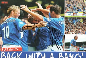 PORTSMOUTH: STEFANOVIC & BERGER SIGNED A4 (12x8) MAGAZINE PICTURE+COA - Picture 1 of 1