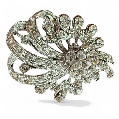 Хрустальная брошь лацкан булавка «Цветочная аранжировка, вдохновленный Наполеоном ювелирных изделий новый! - Изображение 1 из 2