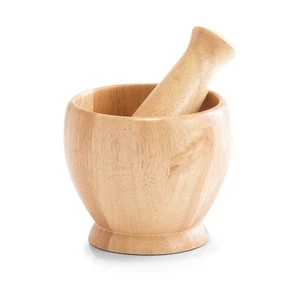 Mörser & Stößel Set – Ø 12×10 cm, hochwertiges Gummibaumholz - Bild 1 von 3