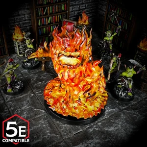 Fire Elemental - Fantasy TTRPG D&D DnD Miniatures - Picture 1 of 3