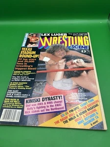 Wrestling Scene 1987 magazine Terry Gordy vs Bruiser Brody barbed wire W Poster - Picture 1 of 8