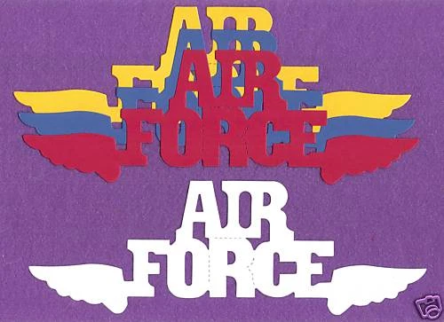 Tarjetas de álbum de recortes troquelados militares de la Fuerza Aérea # 2 de Estados Unidos Foto 1 de 1