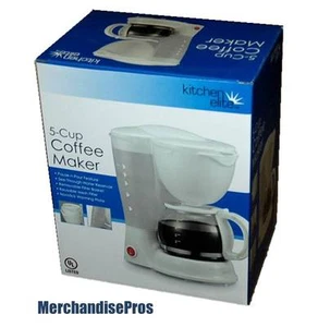COCINA COMPACTA ELITE CAFETERA 5 TAZAS CAFETERA CAFETERA BLANCA ¡NUEVA! - Imagen 1 de 1