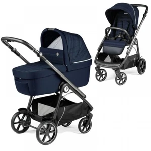 Peg Perego Kombikinderwagen Veloce inkl. Babywanne Culla Grande Eclipse - Picture 1 of 3