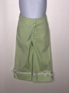 TCP Children’s Place Girls Mint Green Cropped Pants Bow Trim Sz 5 NWT - Picture 1 of 3
