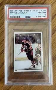 1981 O-Pee-Chee Sticker #209 ‘Wayne Gretzky’ Edmonton Oilers | PSA 8! “GREATEST” - Picture 1 of 6