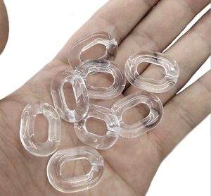20 x Acryl Kettengliede Acrylkette Brillenkette Beutelkette 15*20mm transparent - Picture 1 of 2