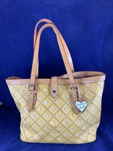 Dooney Bourke Shopper Yellow Bag CW827 East/West Bucket - Picture 1 of 12