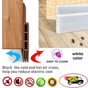 Under Door Silicone Self-Adhesive Sweep Bugs Guard Seal Draft Stopper 2" x 36" - Picture 1 of 12
