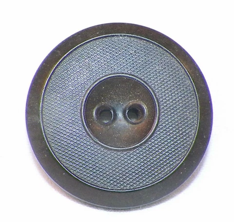 Novelty Rubber Co. Black Button 1 inch 2 Sew Thru Holes Antique Late 1870s Cover