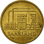 [#447784] Münze, SAARLAND, 10 Franken, 1954, Paris, SS, Aluminum-Bronze, KM:1