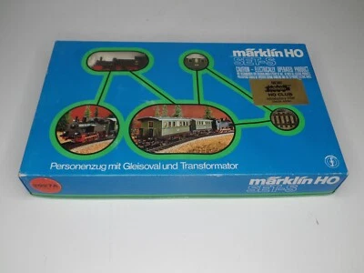 Marklin HO Scale Train Set-S 2927A Complete Engine 2 Cars Transformer Track Box - Image 1 of 4