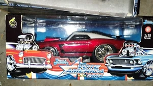 muscle machines 66 mustang 1 18 scale Diecast Model Car Red White Top - Picture 1 of 1