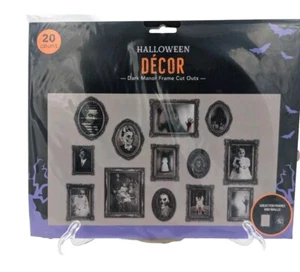 Halloween 20 Dark Manor Frame Cutouts Decor, Spooky Wall Pictures - Picture 1 of 5