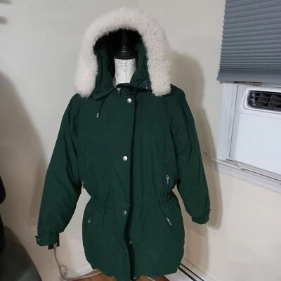 NWOT EDDIE BAUER GOOSE DOWN POLAR PARKA JACKET COAT.SHEEP FUR HOOD.DEAD STOCK.LG - Image 1 of 4