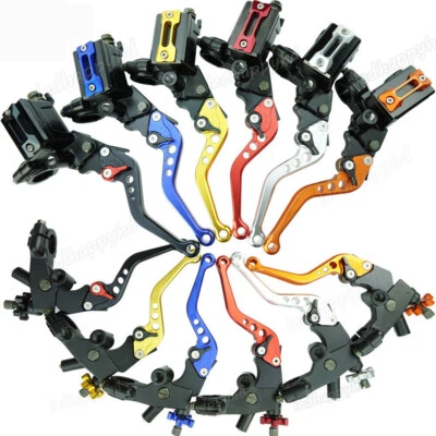 Universal 7/8“” Motorcycle CNC Brake Clutch Master Cylinder Reservoir Lever Set Foto 1 de 4