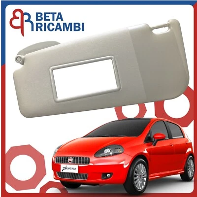 Aletta Parasole Fiat Grande Punto Pattina Sinistra Sx Con Specchio E Tasca - Immagine 1 di 4