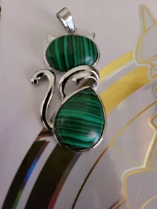 Ciondolo gatto malachite NUOVO - Foto 1 di 2