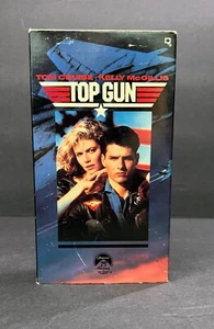 Top Gun VHS Tape 1987 Tom Cruise Kelly McGillis-TESTED - Picture 1 of 4